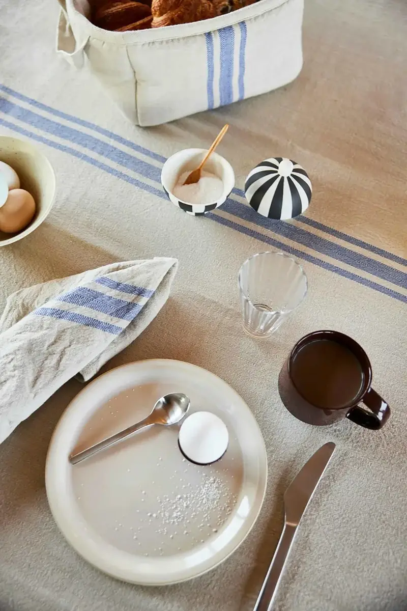 tovaglia in cotone Linu 200 x 140 cm colore blu miniatura 2