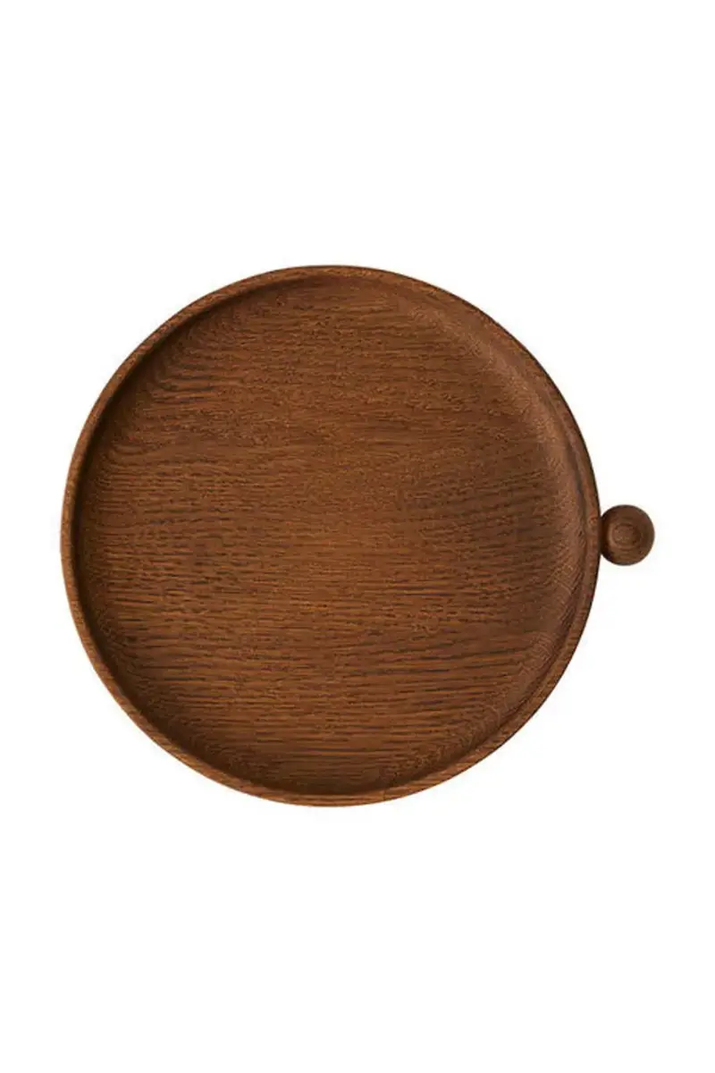 vassoio decorativo Inka 22 x 20 x 2,5 cm colore marrone