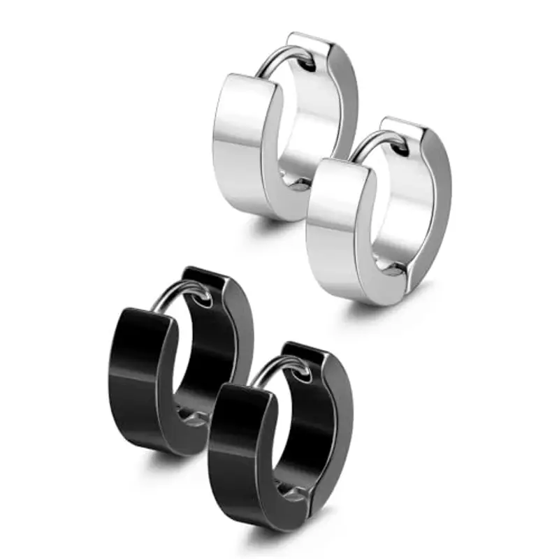 Ozmw Orecchini Uomo Nero 945307