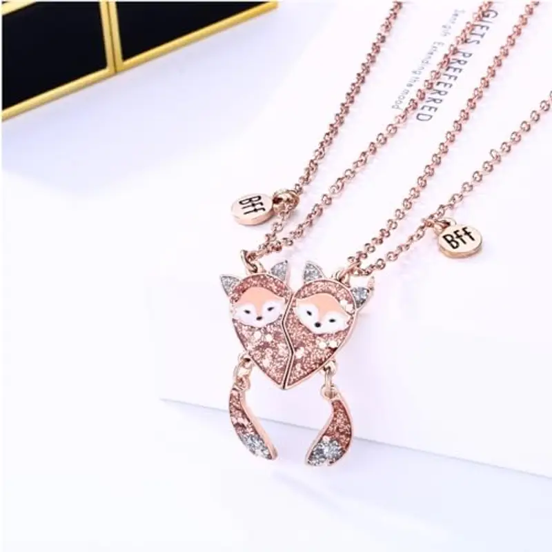 Ozmw 2PCS Collana dell'amicizia, Collana Pendente Amicizia per Regalo di Compleanno per Migliori Amici miniatura 2