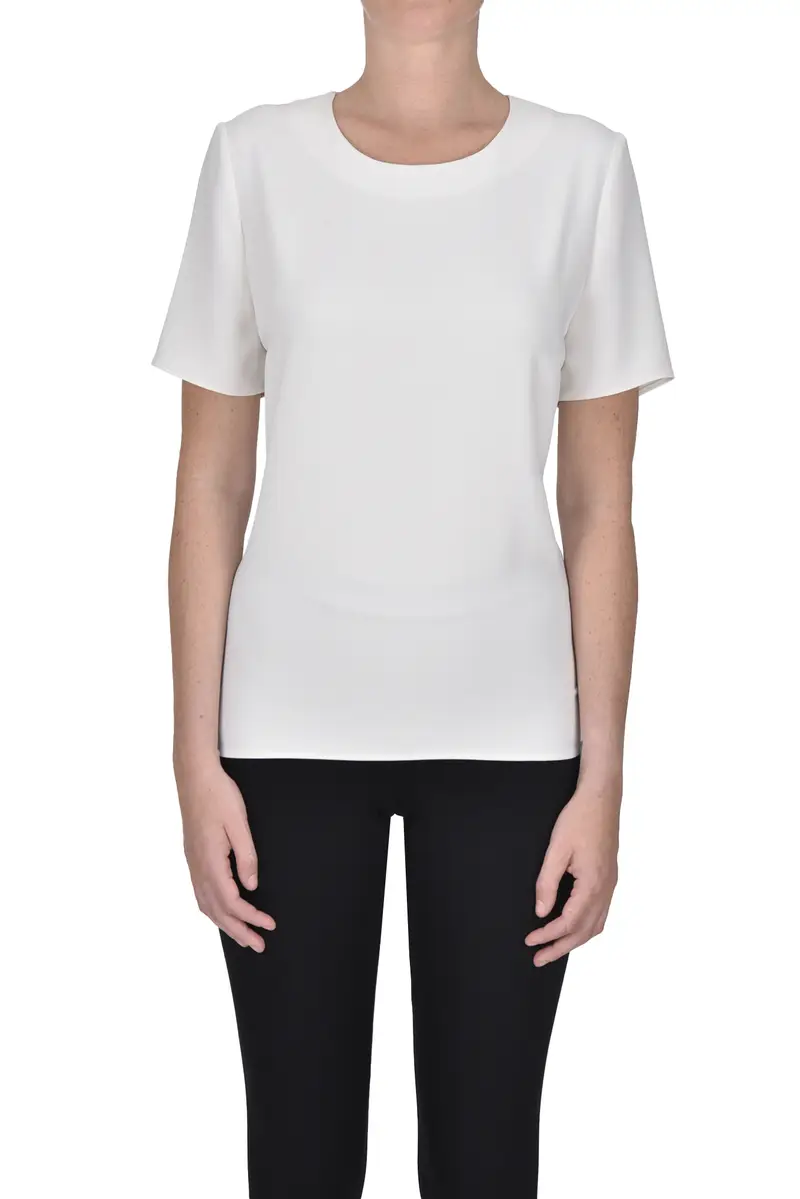 Blusa con fiocco posteriore Avorio