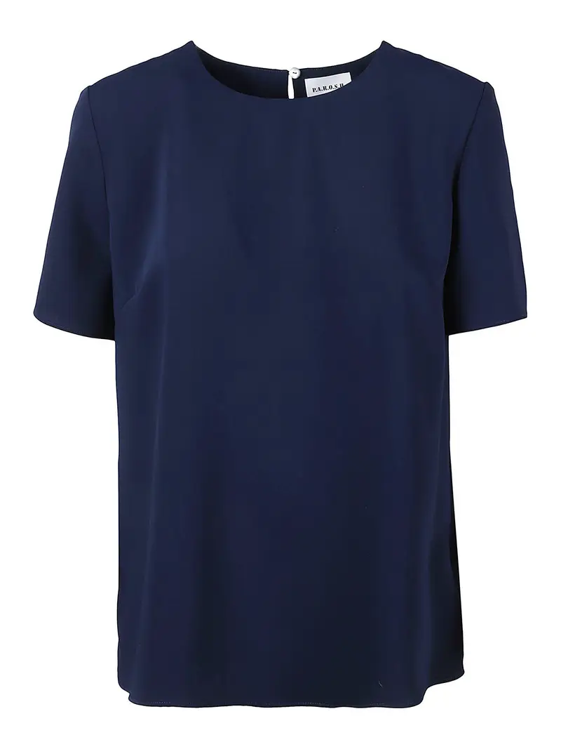 Camicetta con spacco posteriore Blu