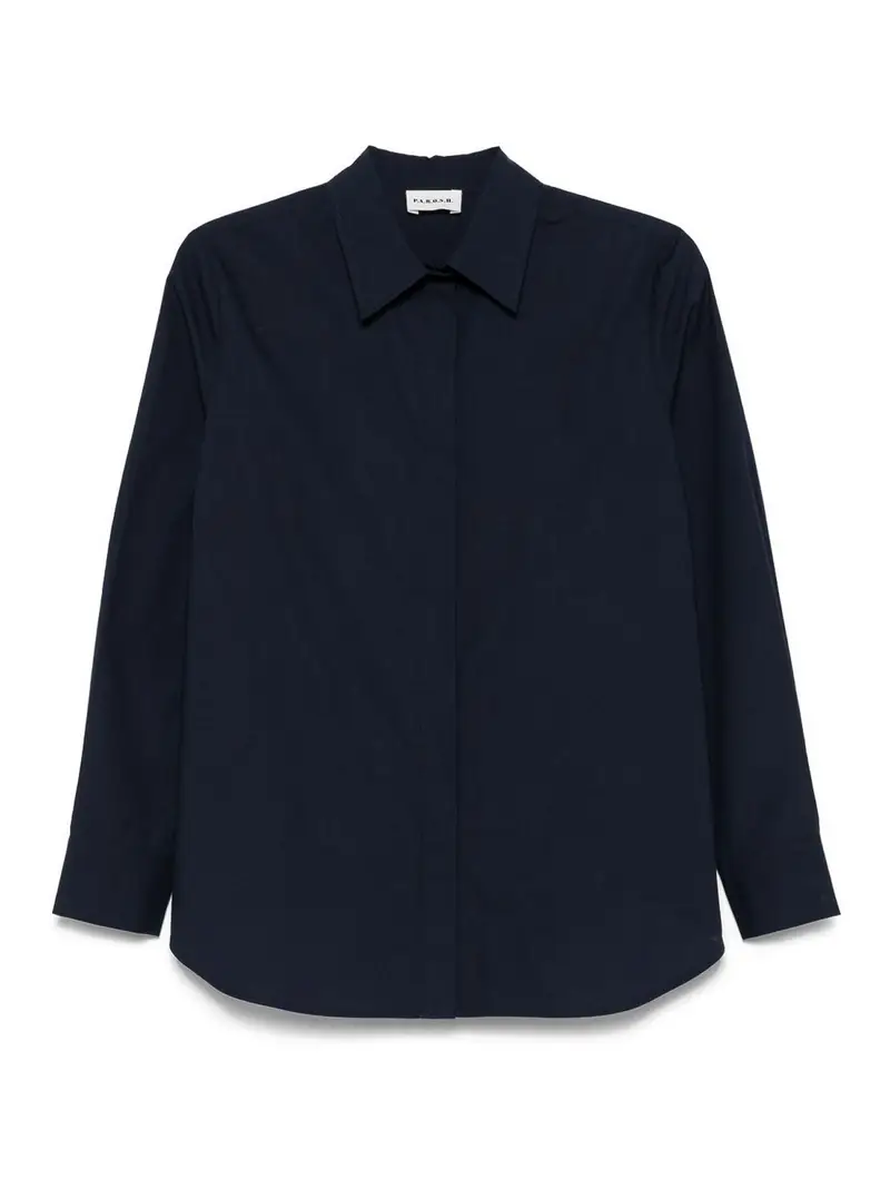 . Camicia di cotone Blu