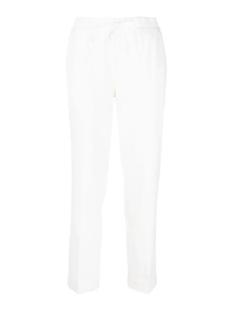 d pantaloni con coulisse Bianco
