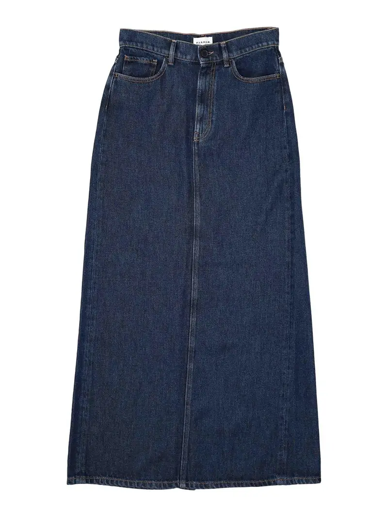 GIOY Long Denim Skirt Blu