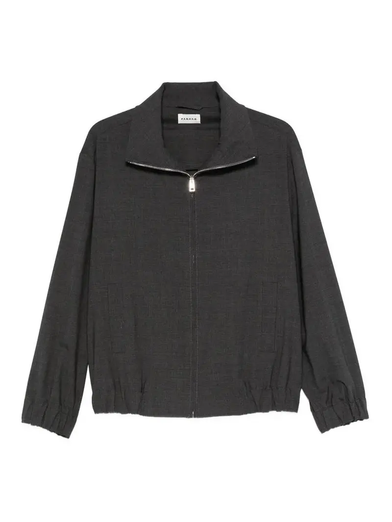 Giubbotto bomber in lana Grigio