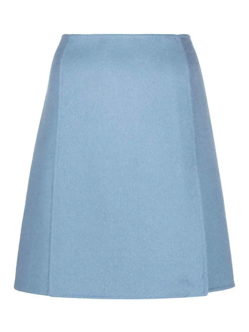 . Gonna in lana a vita alta Azzurro