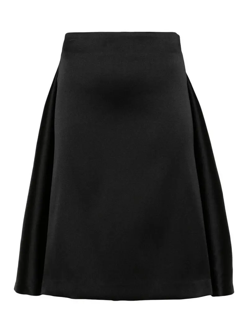 Gonna midi con dettagli a strati Nero