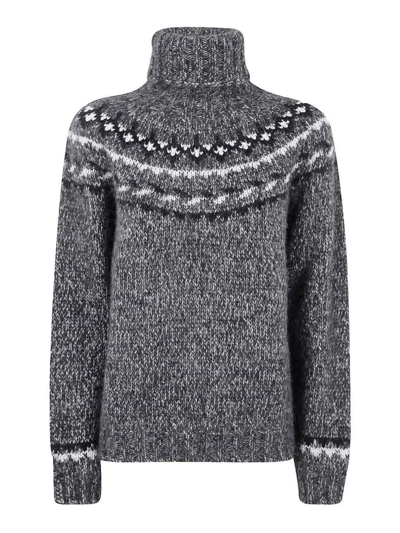 Maglia Dolcevita in Lana Grigio