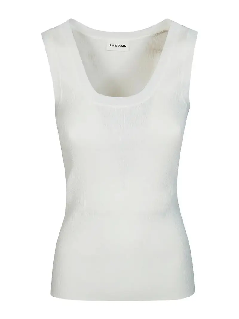 Maglione senza maniche Bianco