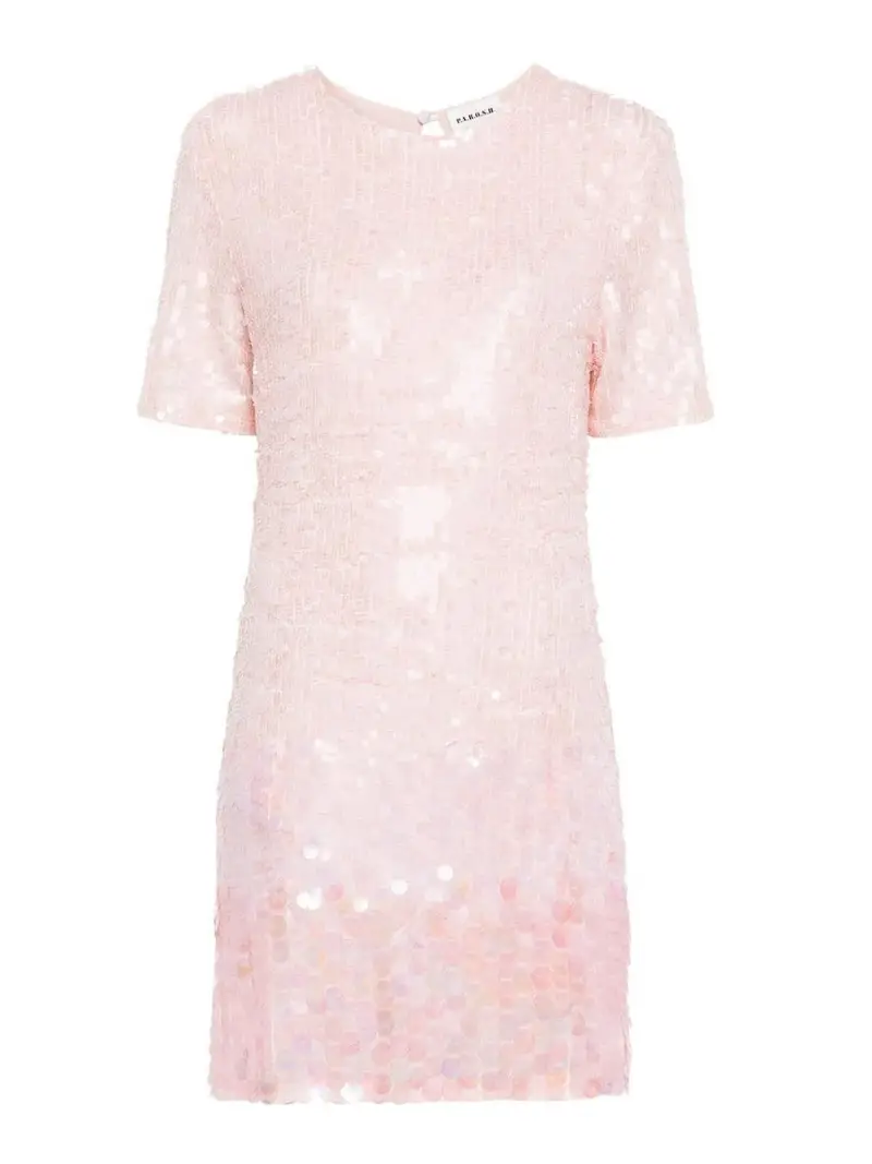 Mini abito con paillettes Rosa