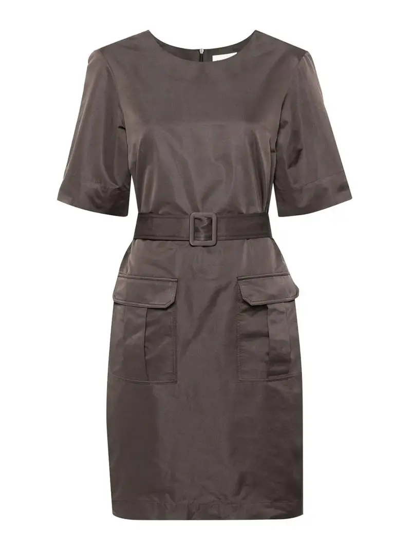 . Mini Vestito con cintura Pesca Grigio