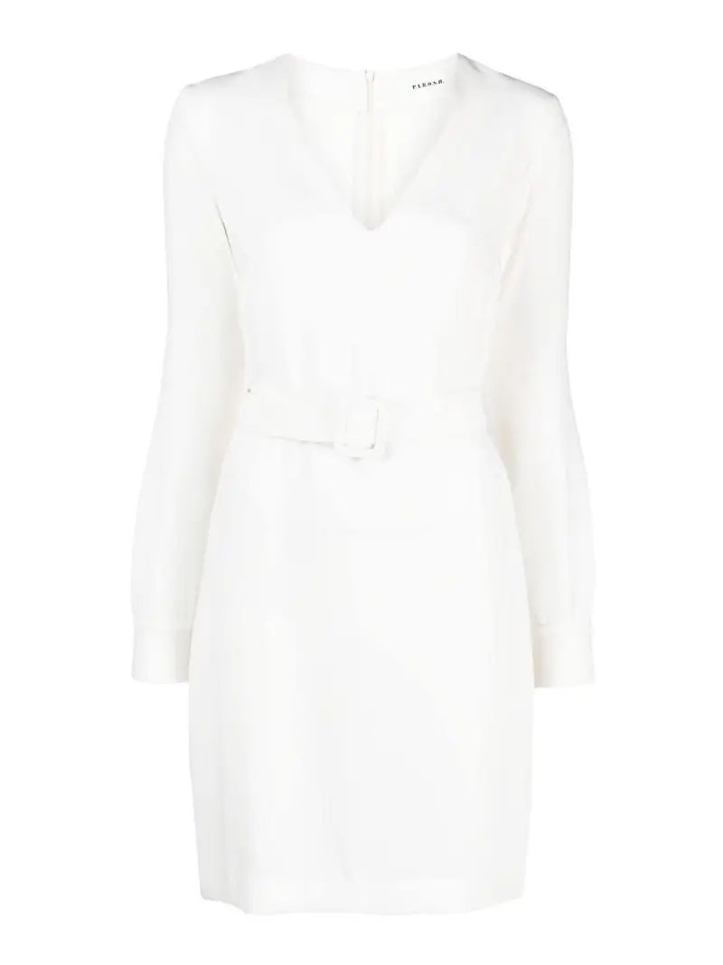 . miniabito con scollo a V Bianco