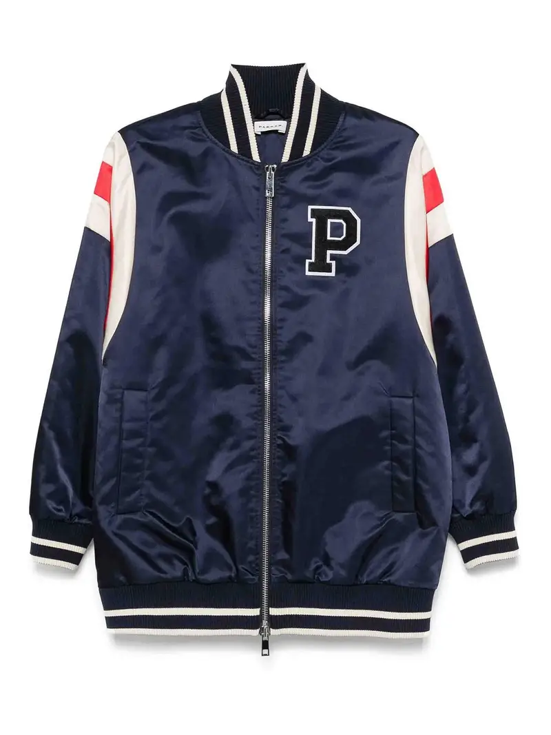 . Nessuno bomber logo-patch Blu