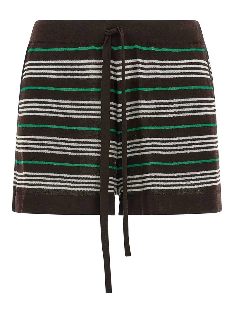 Pantaloncini a righe Marrone