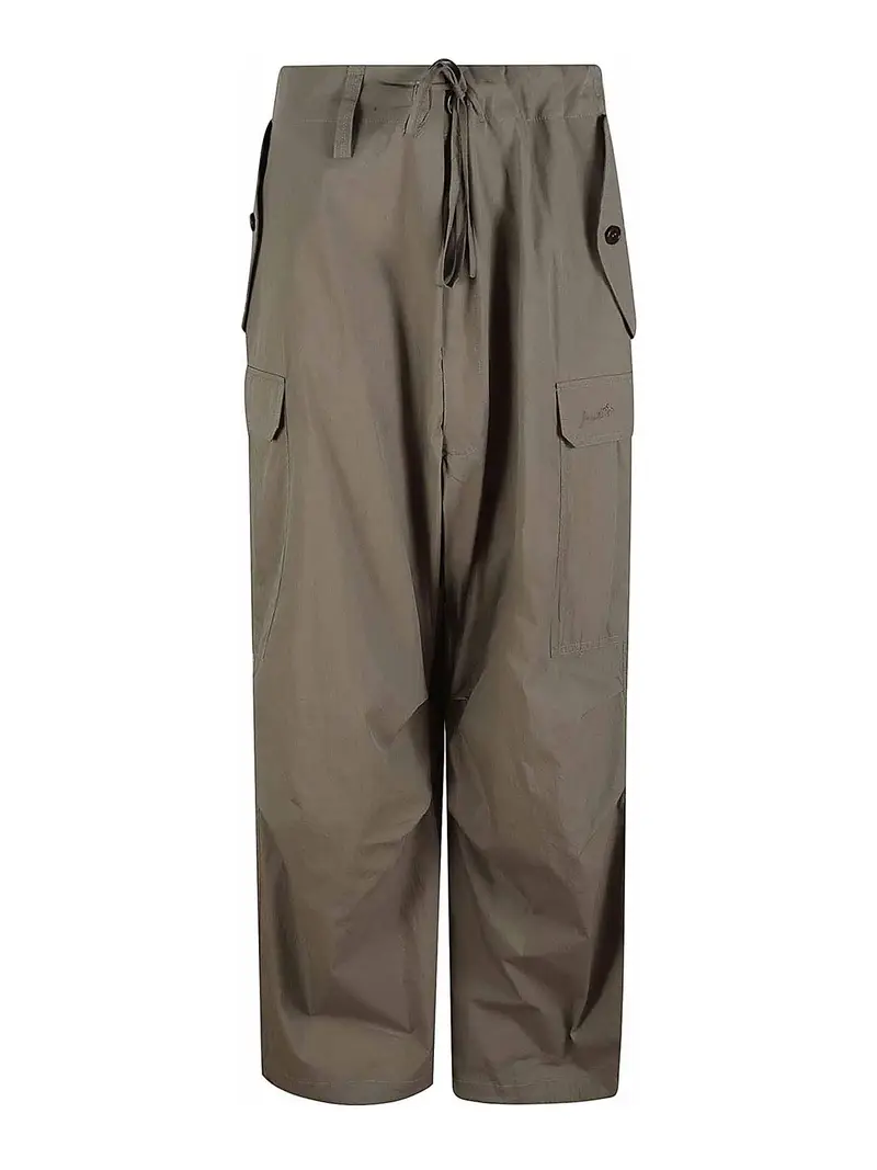 Pantalone Cargo In Misto Cotone Beige