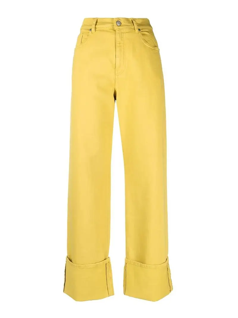. pantaloni a gamba alta Giallo