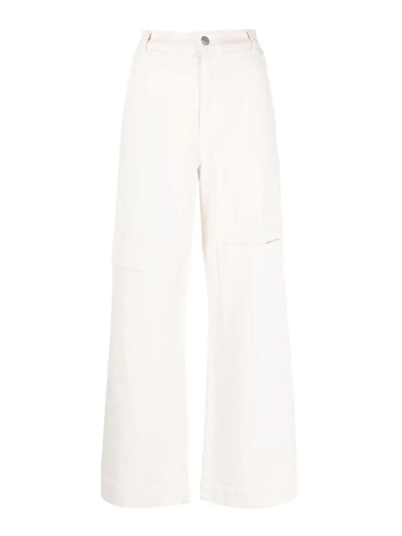 . pantaloni a vita alta le-tasche Bianco