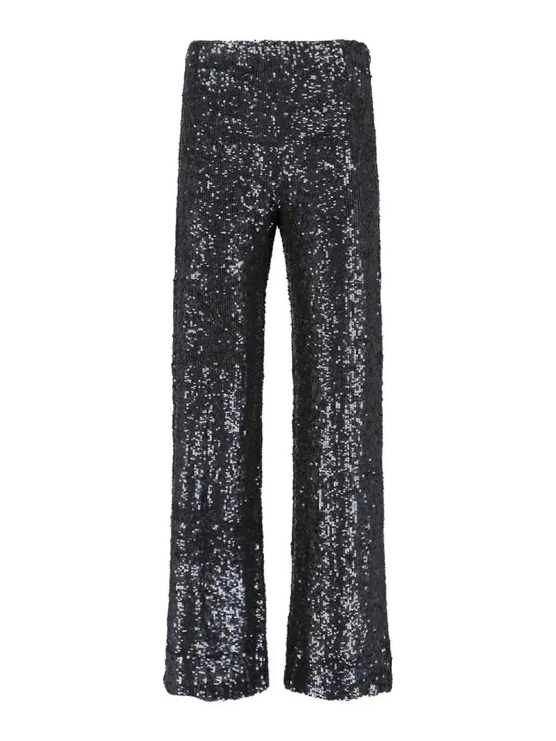 . Pantaloni Con Paillettes Marrone