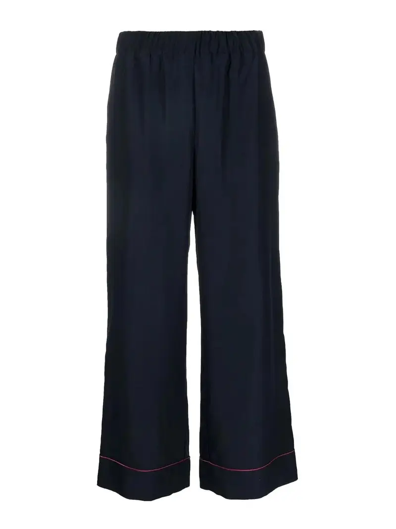 . Pantaloni cropped con gamba alta Blu scuro