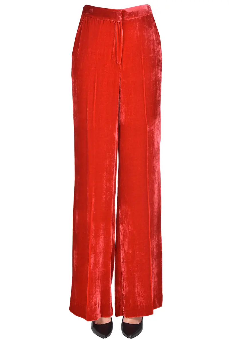 Pantaloni in velluto Rosso