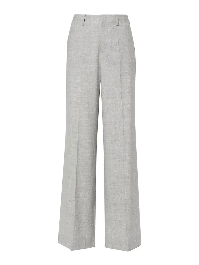 Pantaloni larghi con piega stirata Grigio