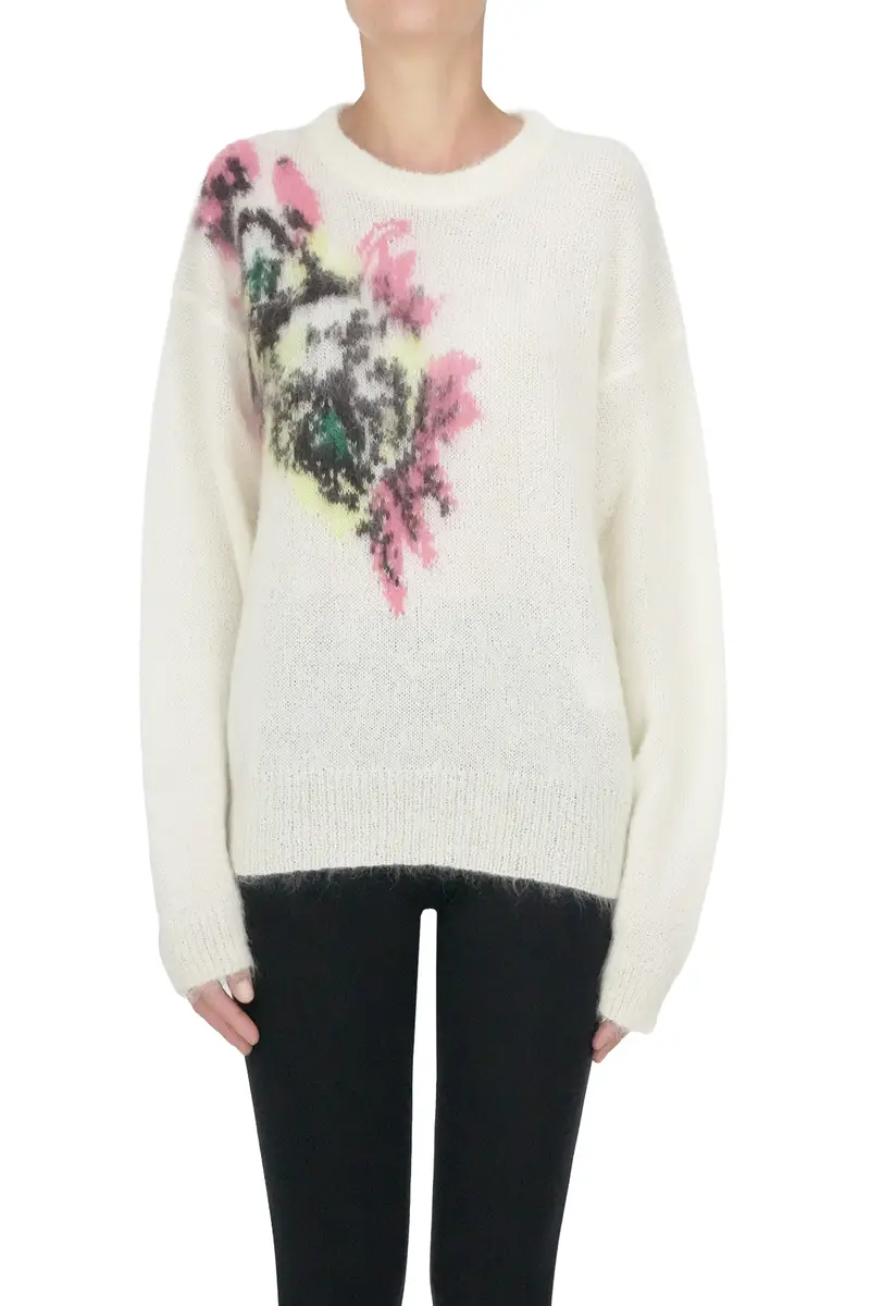 Pullover in misto mohair Avorio