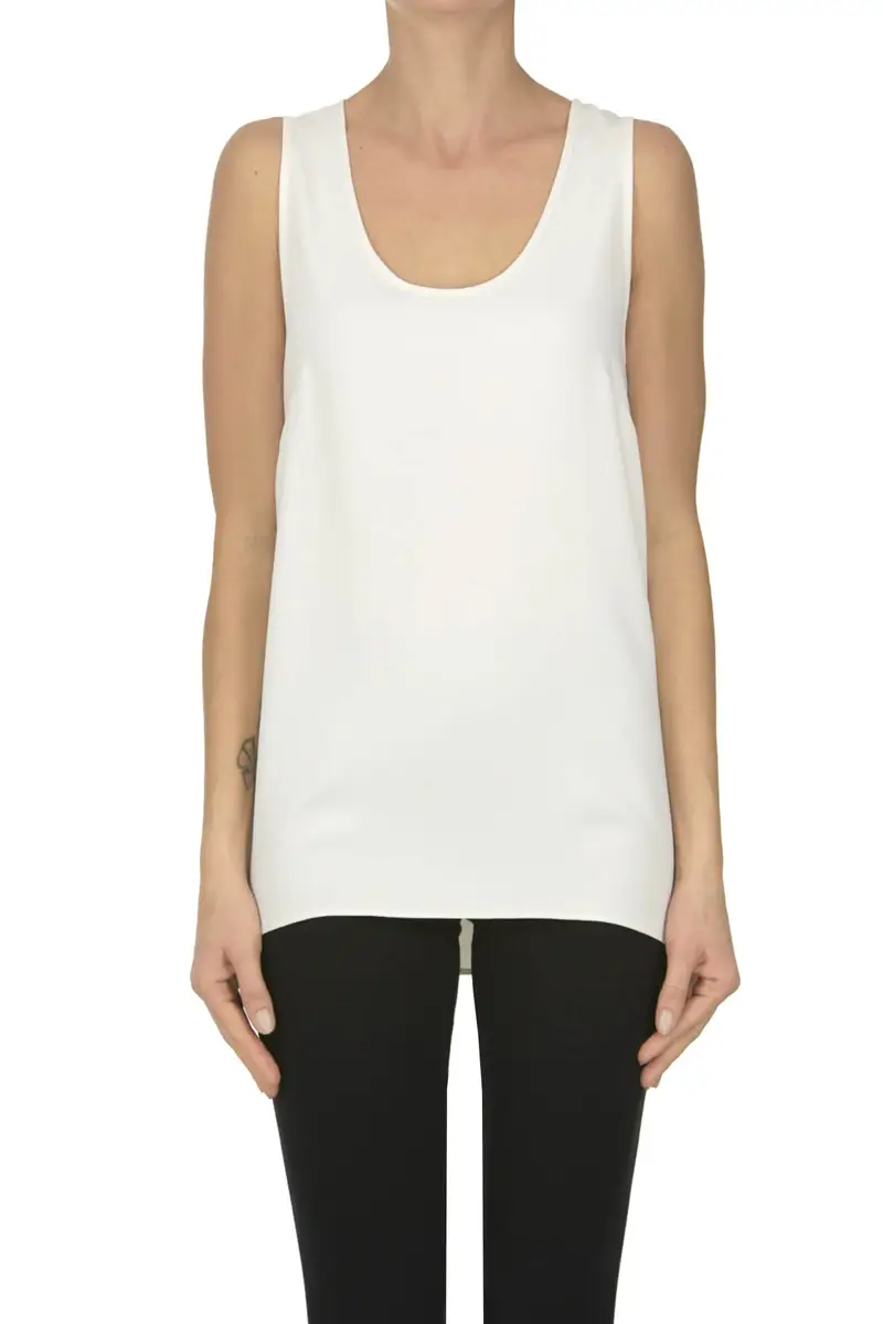 Tank top in crepè