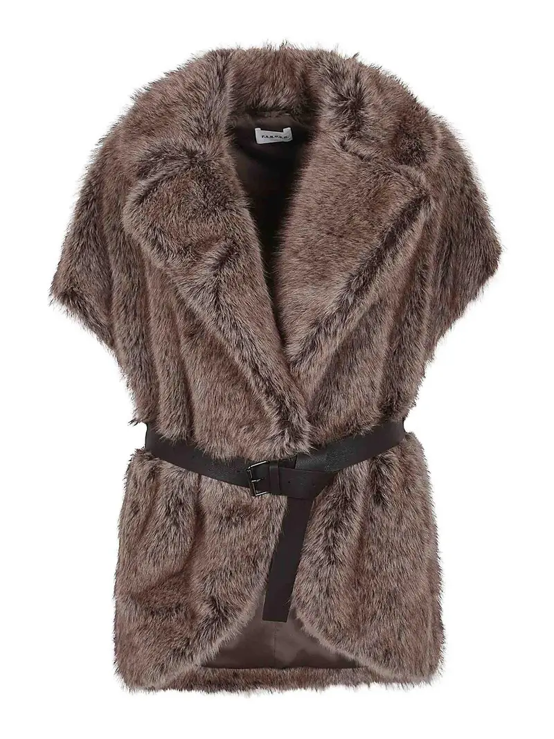 Vest - Faux Fur Marrone