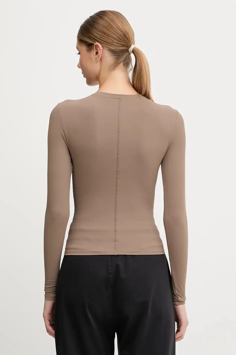 camicia a maniche lunghe Foundation LS donna colore grigio 243L265 Marrone miniatura 3