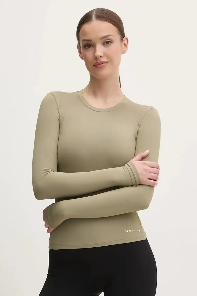 camicia a maniche lunghe Foundation LS donna colore verde 243L265