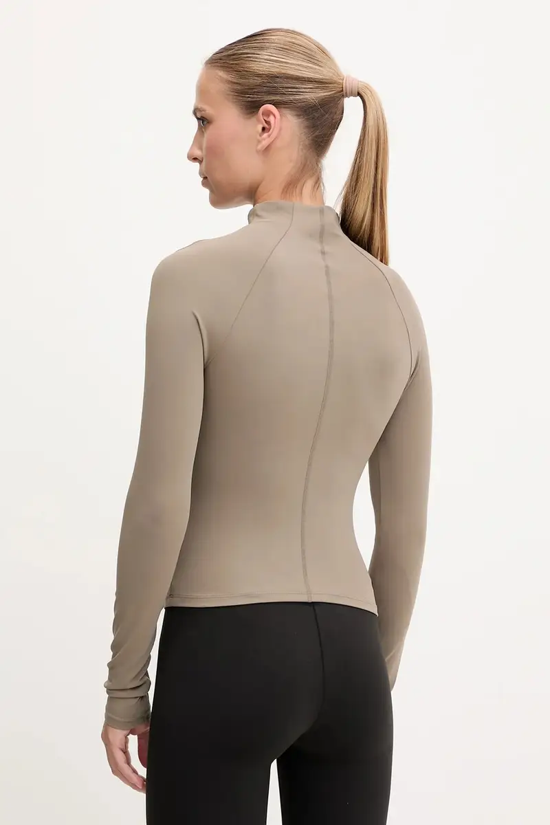 camicia a maniche lunghe Routine donna colore nero 251L160 Beige miniatura 3