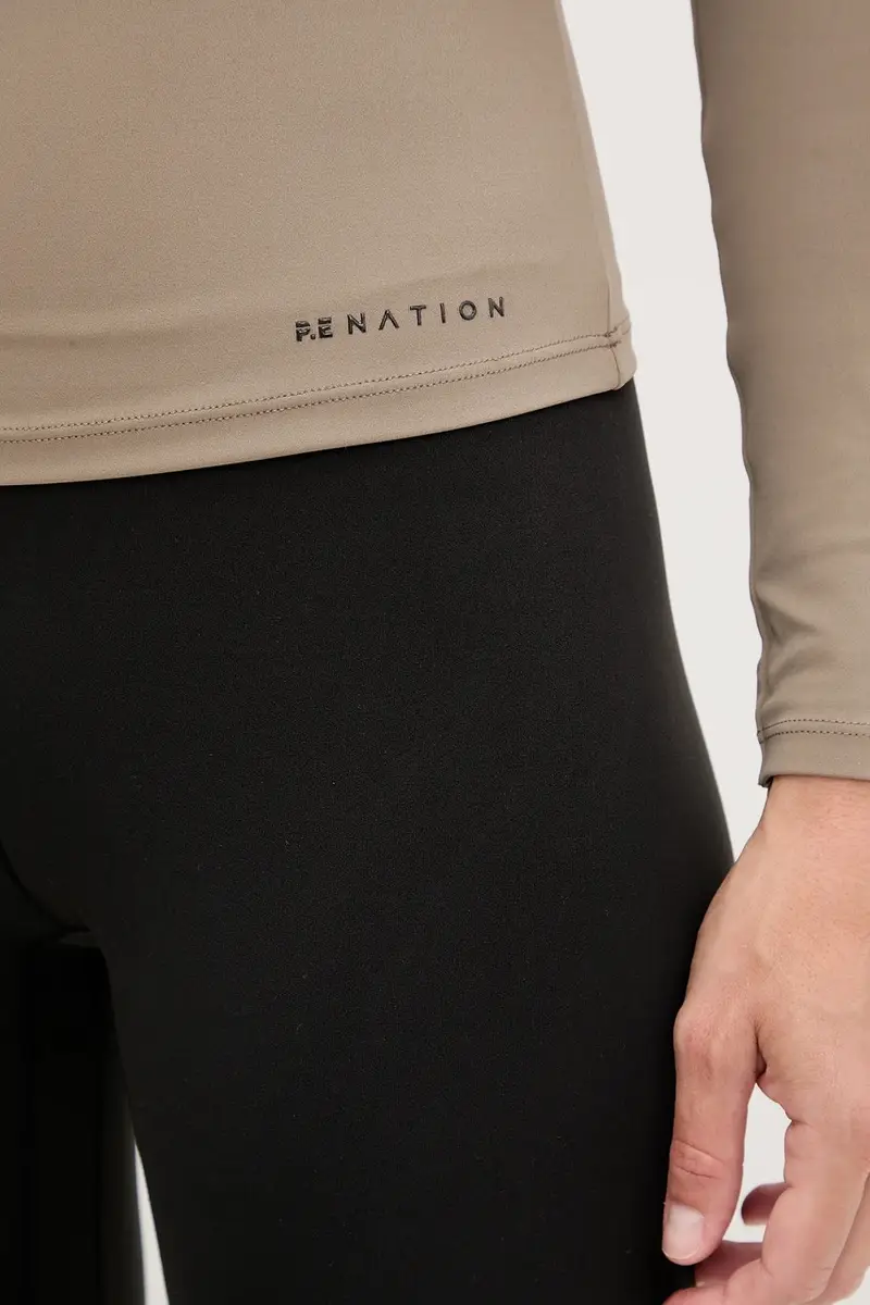 camicia a maniche lunghe Routine donna colore nero 251L160 Beige miniatura 5