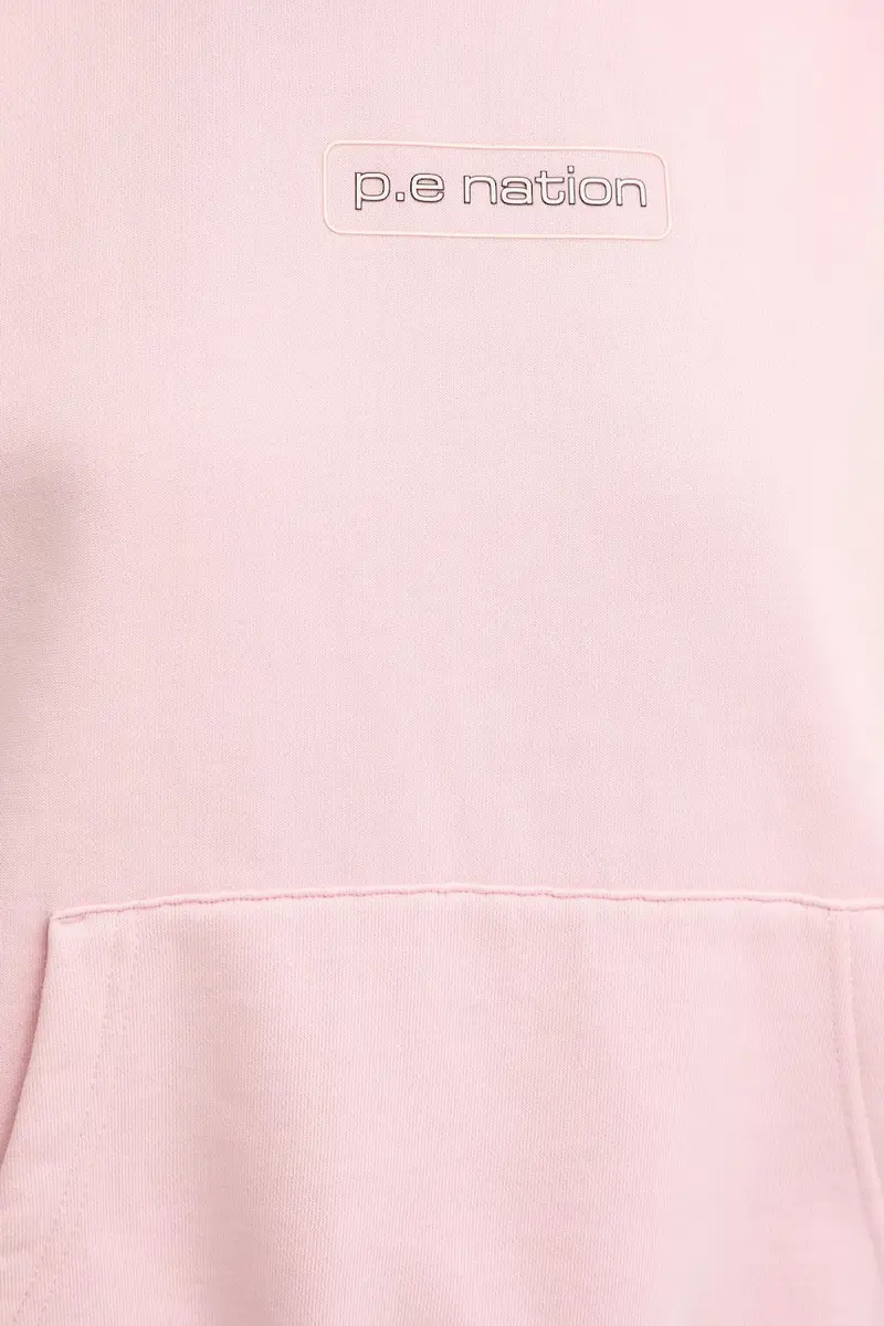 felpa donna colore rosa con cappuccio con applicazione 253H096 miniatura 5