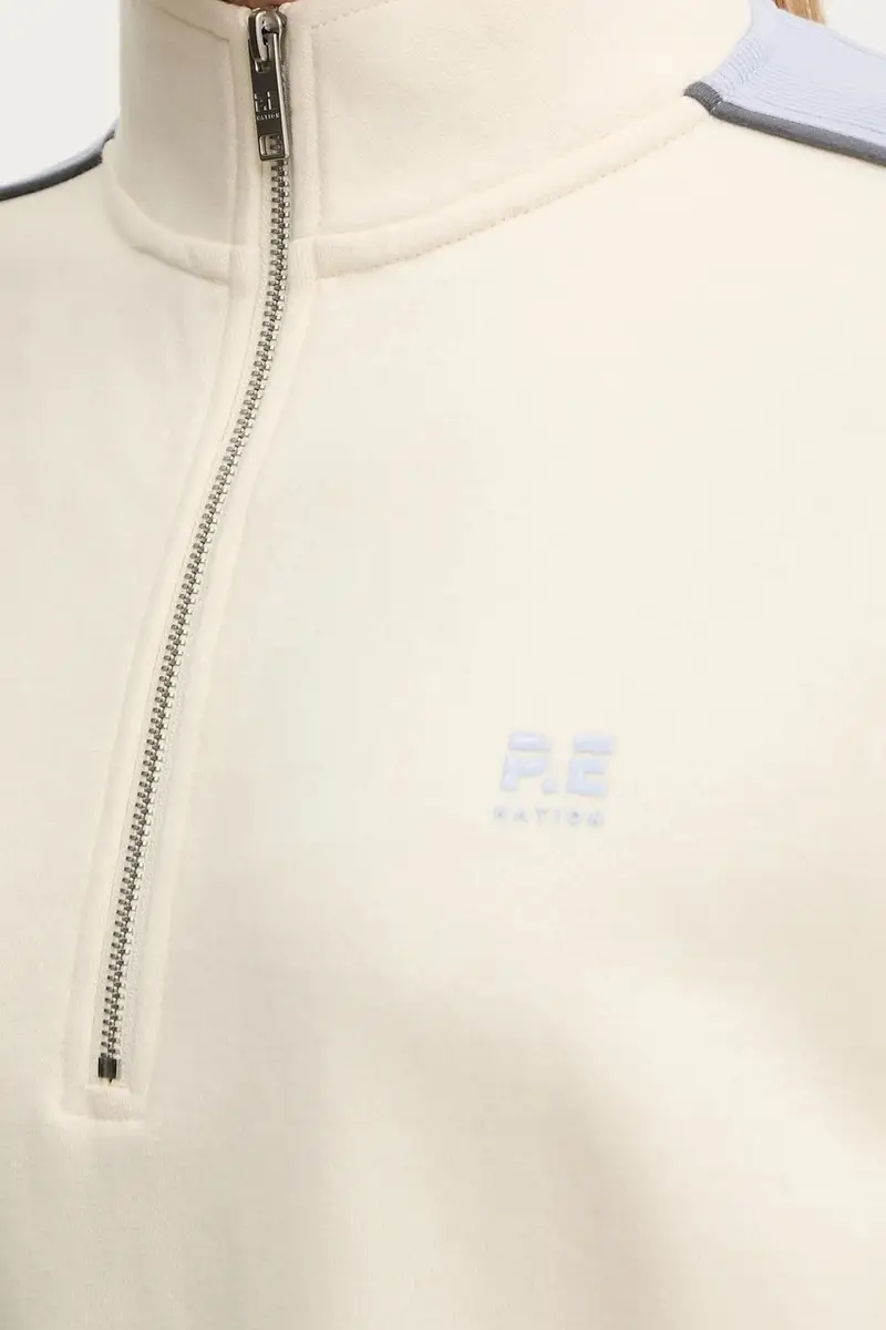 felpa in cotone Align donna colore beige con applicazione 253F171 miniatura 5