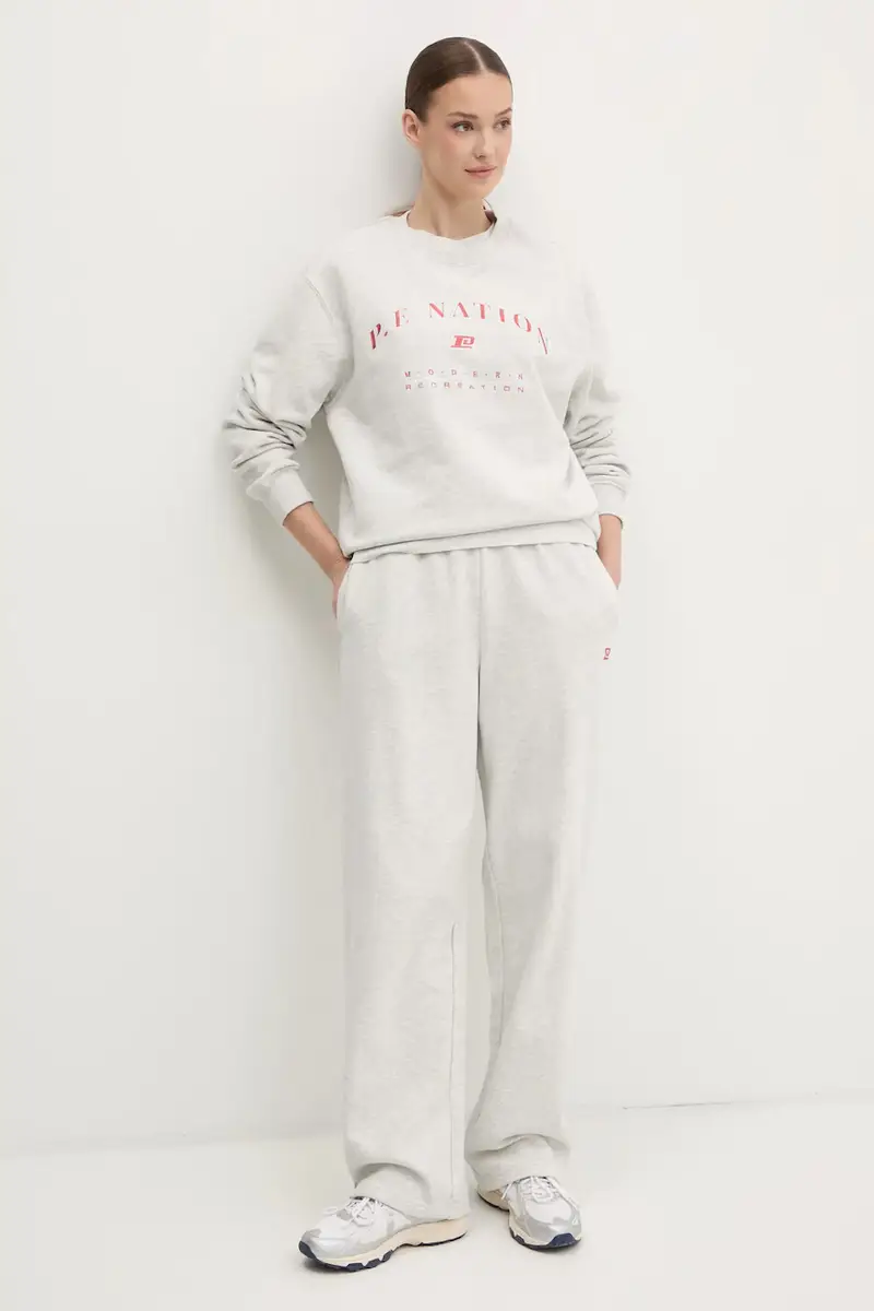 felpa in cotone Liberation donna colore grigio 251F158 miniatura 2