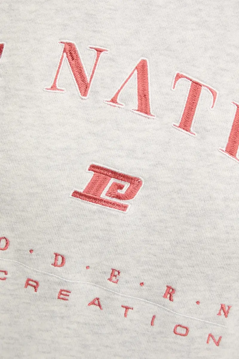 felpa in cotone Liberation donna colore grigio 251F158 miniatura 5