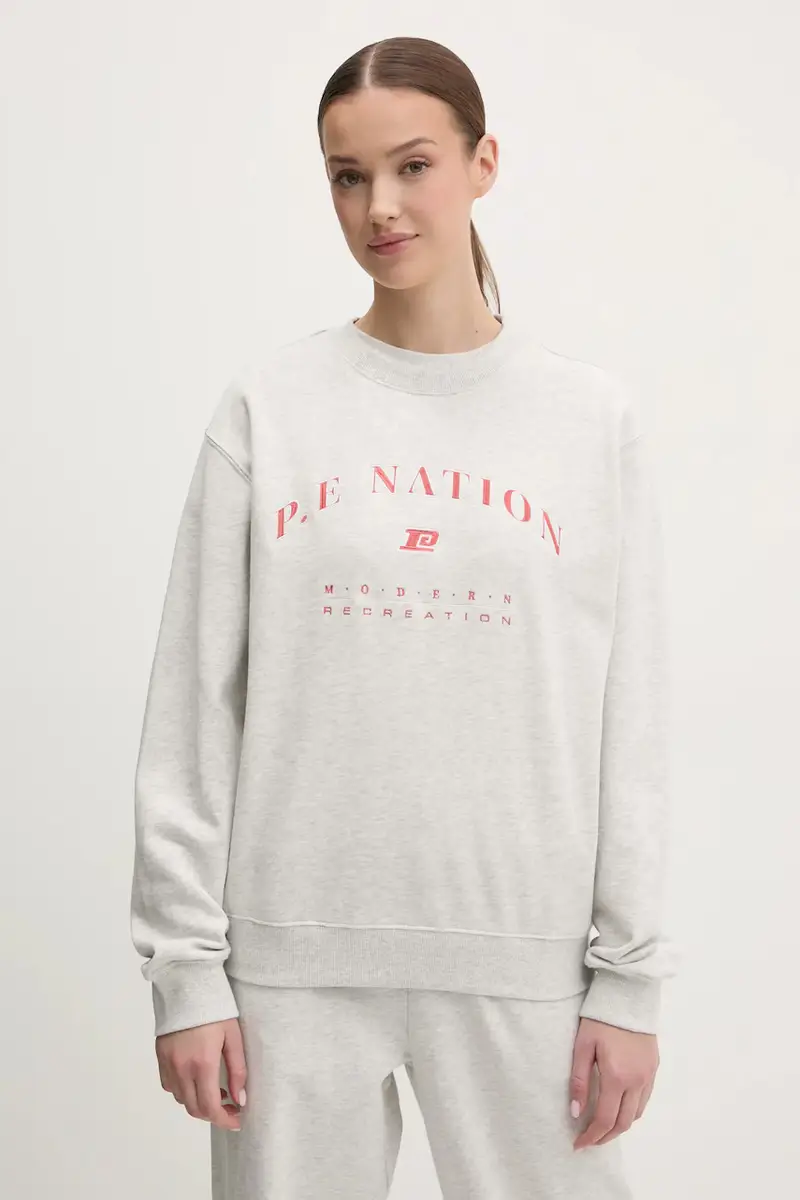 felpa in cotone Liberation donna colore grigio 251F158