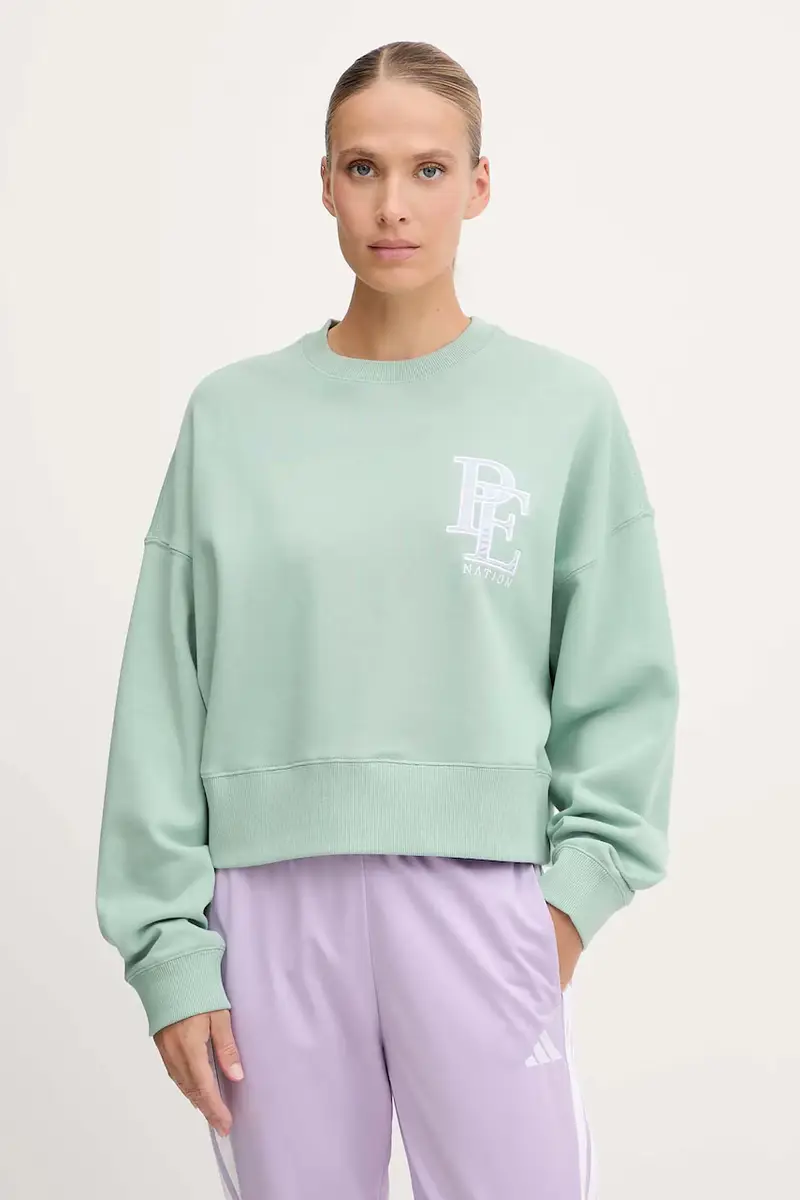 felpa in cotone Summit donna con applicazione 253F178 Verde