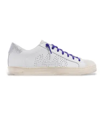 per donna COJOHN Sneakers bianche John (37), Pelle, Bianco, Basso, Stringhe, Casual