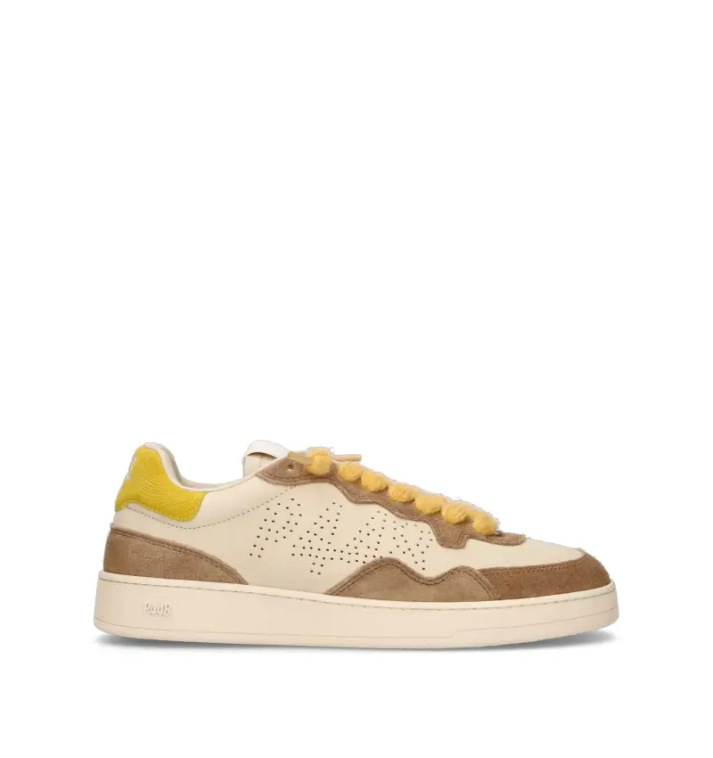 Sneaker donna panna/gialla in nabuk Vario