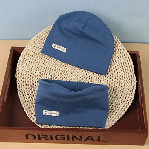 PAADIYA Boomly Autunno e Inverno Caldo Cute Tinta unita Morbido Cappello in Cotone Berretto e Sciarpa Scaldacollo miniatura 2