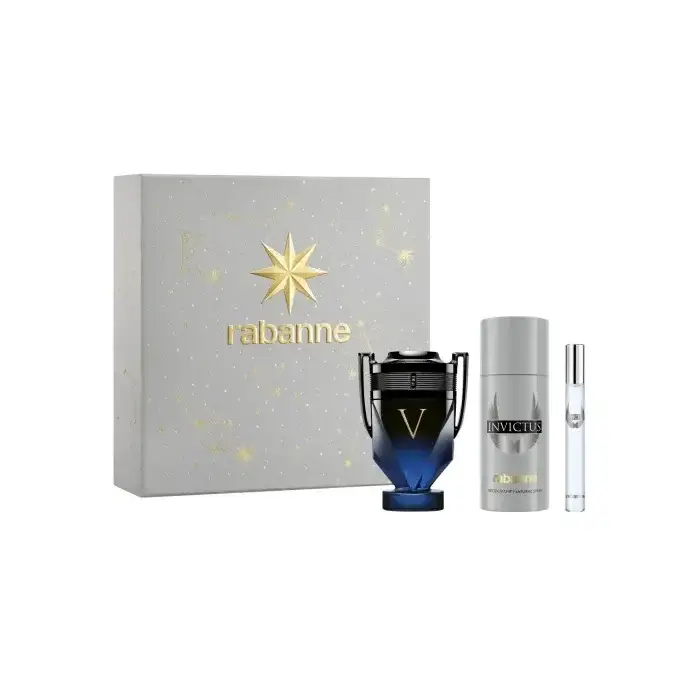 Rabanne Invictus Victory Elixir Eau De Perfume Spray 100ml Set 3 pezzi