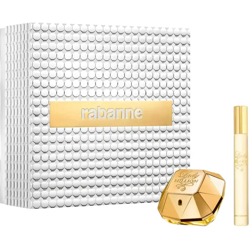Set Paco Rabanne Lady Million Eau de Parfum da donna 50 ml + Lady Million Eau de Parfum da donna 10 ml