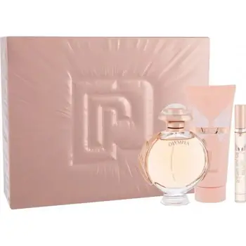 Set regalo Paco Rabanne Olympea Eau de Parfum 80 ml, lozione corpo 100 ml e miniatura