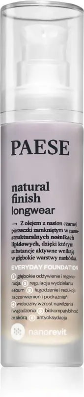 Paese Nanorevit fondotinta lunga tenuta effetto nutriente colore 1,5 Nude 30 ml