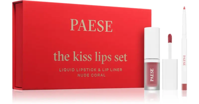 The Kiss Lips Set Nude Coral confezione regalo