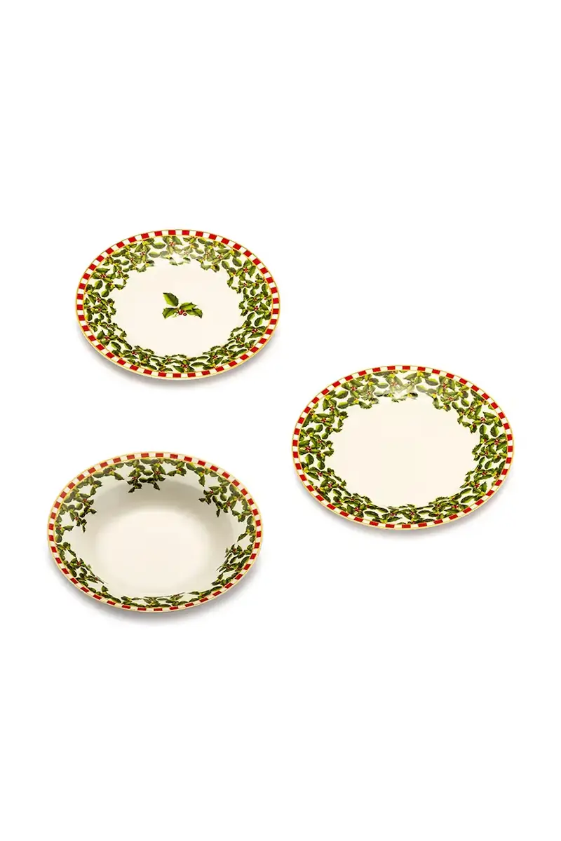 set da pranzo per 6 persone 21-27 cm 18 elementów Multicolore