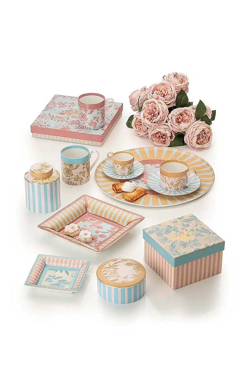 set tazzine con piattino pacco da 2 Multicolore miniatura 3