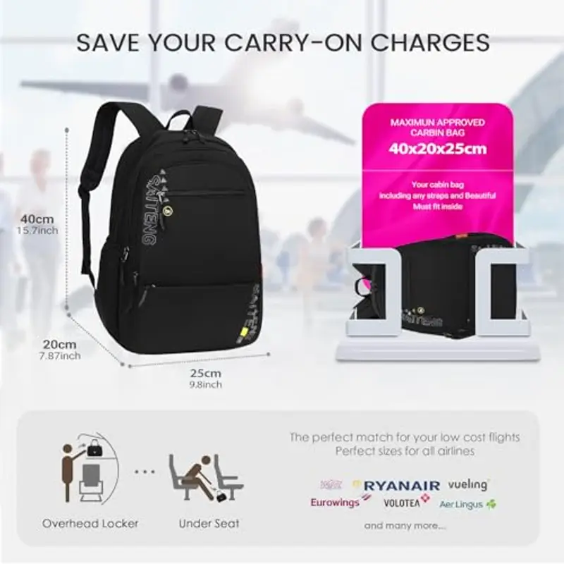 Palamea Zaino da viaggio Nero 2454110 miniatura 2